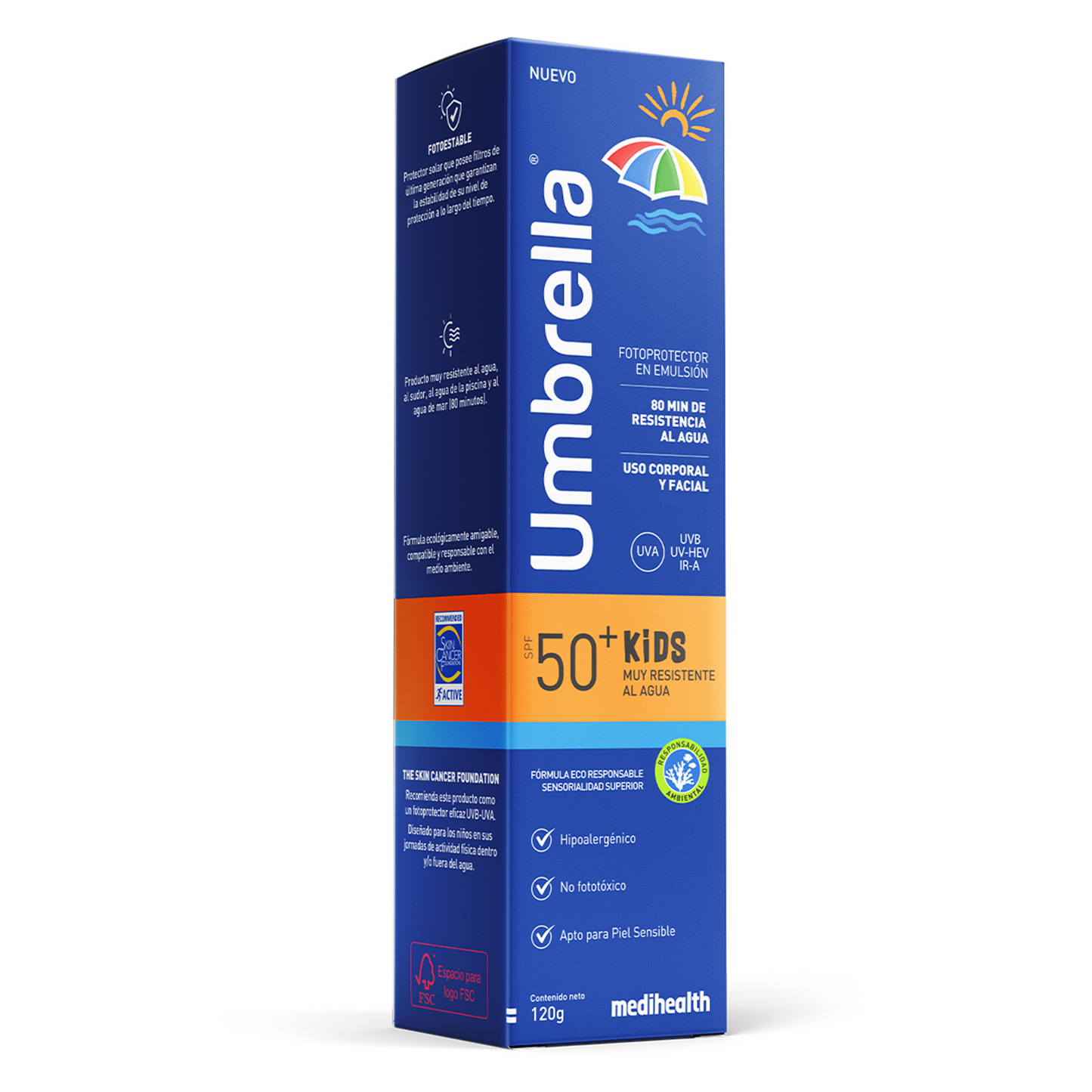 UMBRELLA KIDS MUY RESISTENTE AL AGUA 50+ X 120G