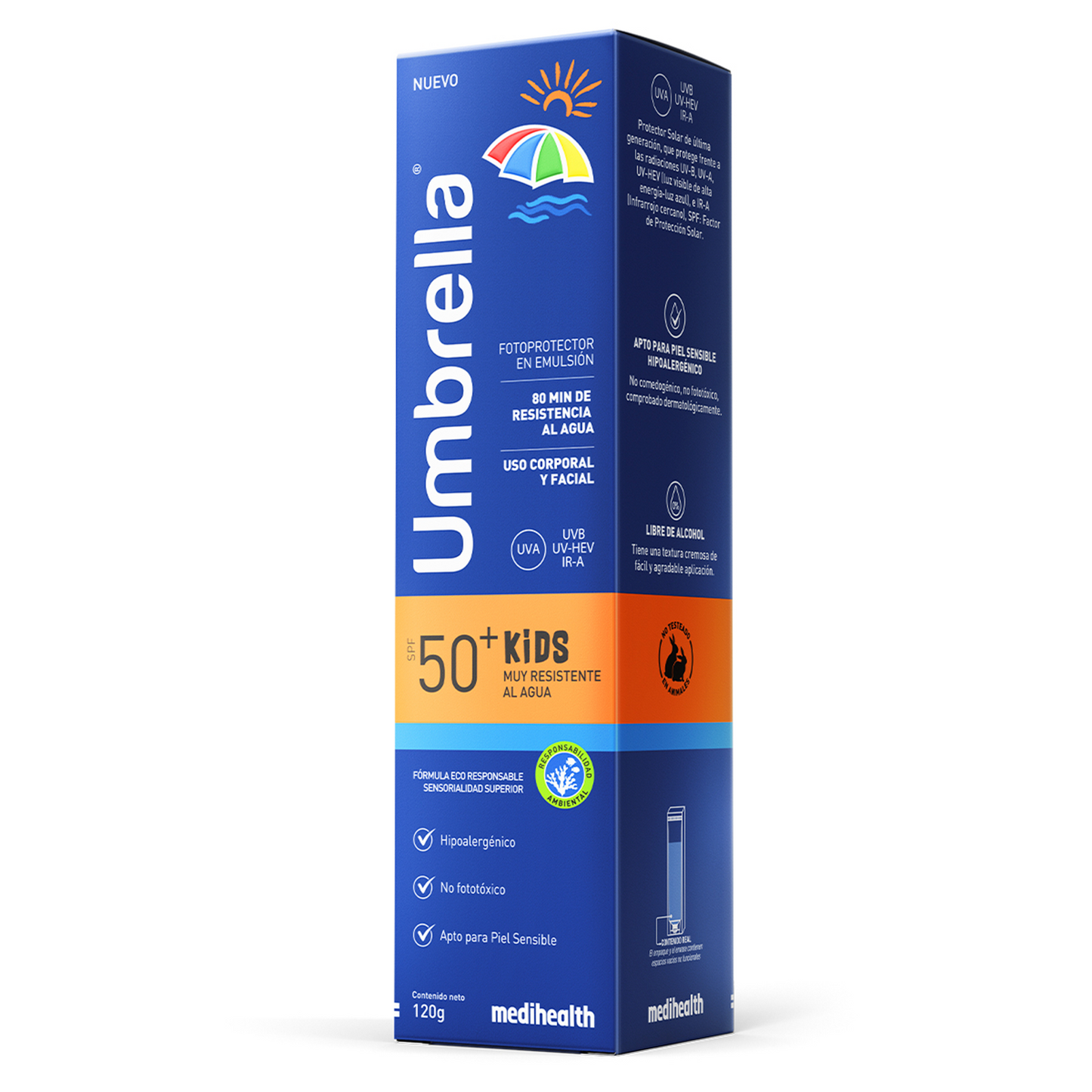 UMBRELLA KIDS MUY RESISTENTE AL AGUA 50+ X 120G