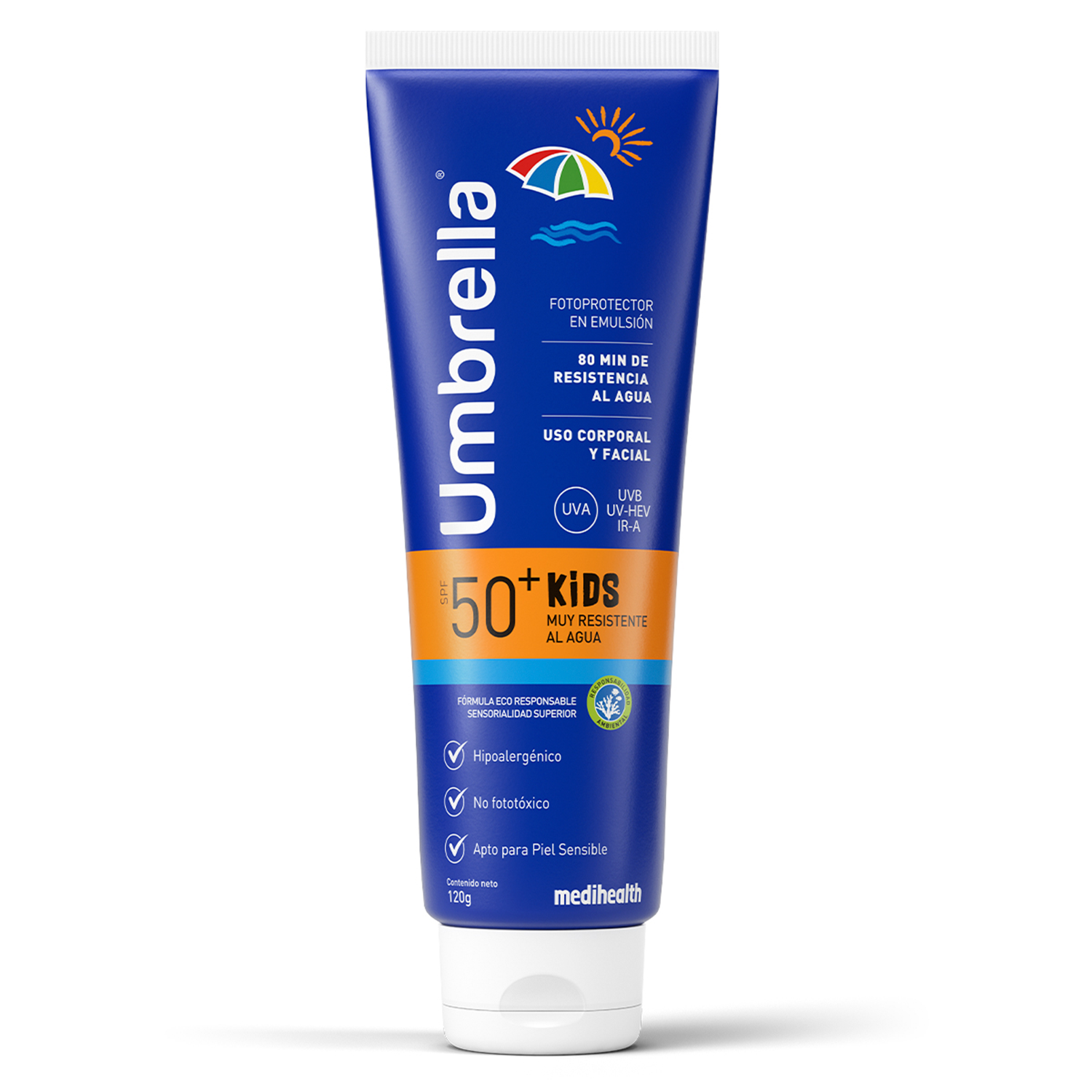 UMBRELLA KIDS MUY RESISTENTE AL AGUA 50+ X 120G