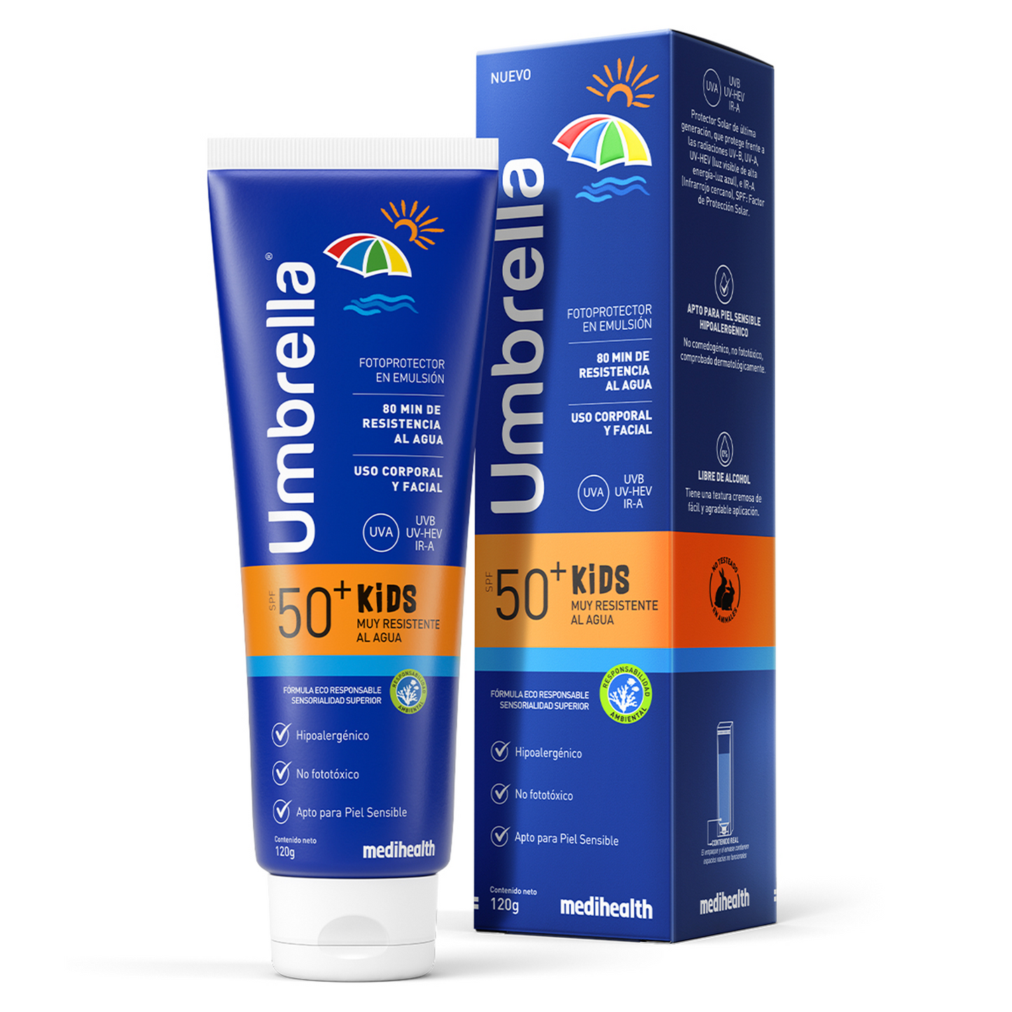 UMBRELLA KIDS MUY RESISTENTE AL AGUA 50+ X 120G