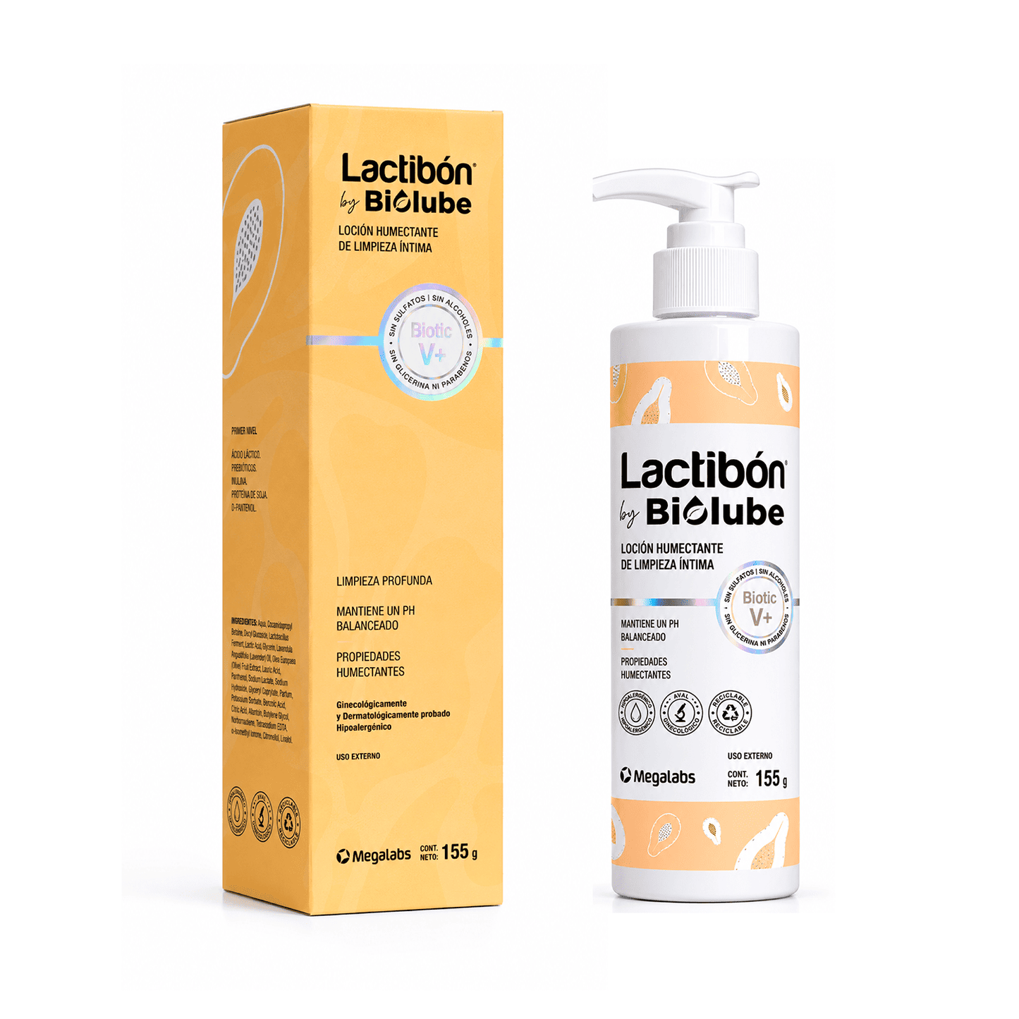 LACTIBON BY BIOLUBE LOCIÓN HUMECTANTE DE LIMPIEZA ÍNTIMA X 155G