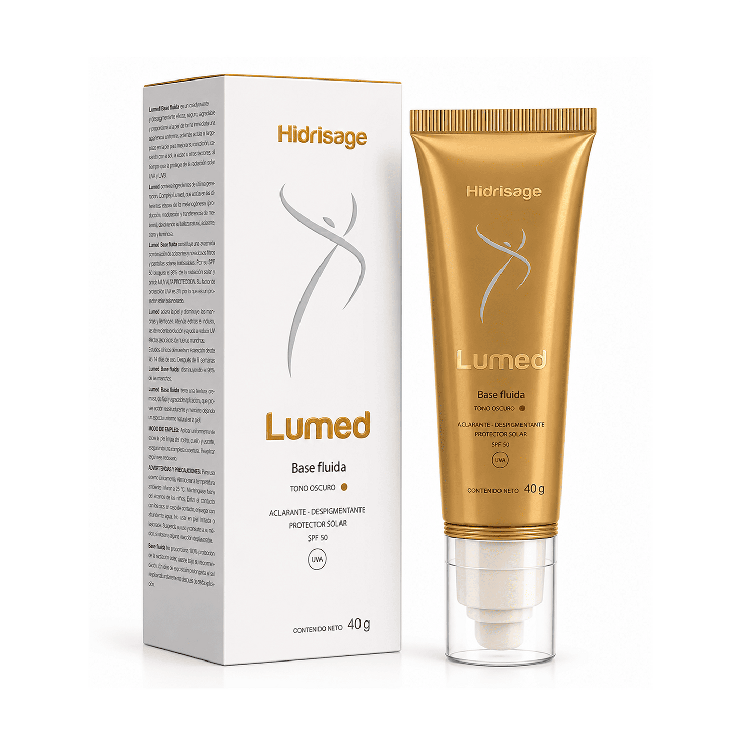 LUMED BASE FLUIDA T. OSCURO X 40G